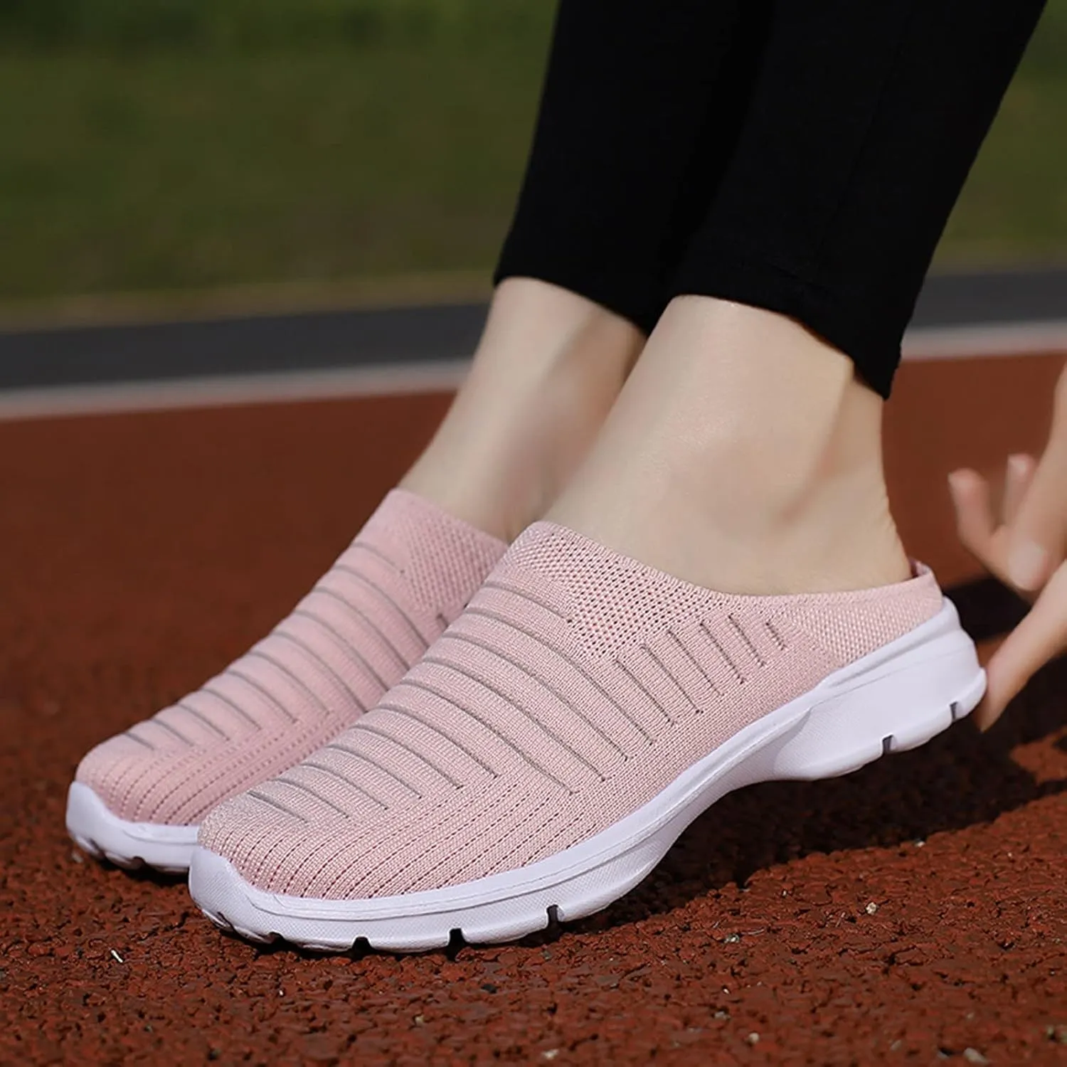 Women's Slip-on Mule Sneakers Lightweight Non Slip Work Shoes Women Winter Casual Slip On Shoes White Sneakers Platform Tennis Shoe Trainers Shoe