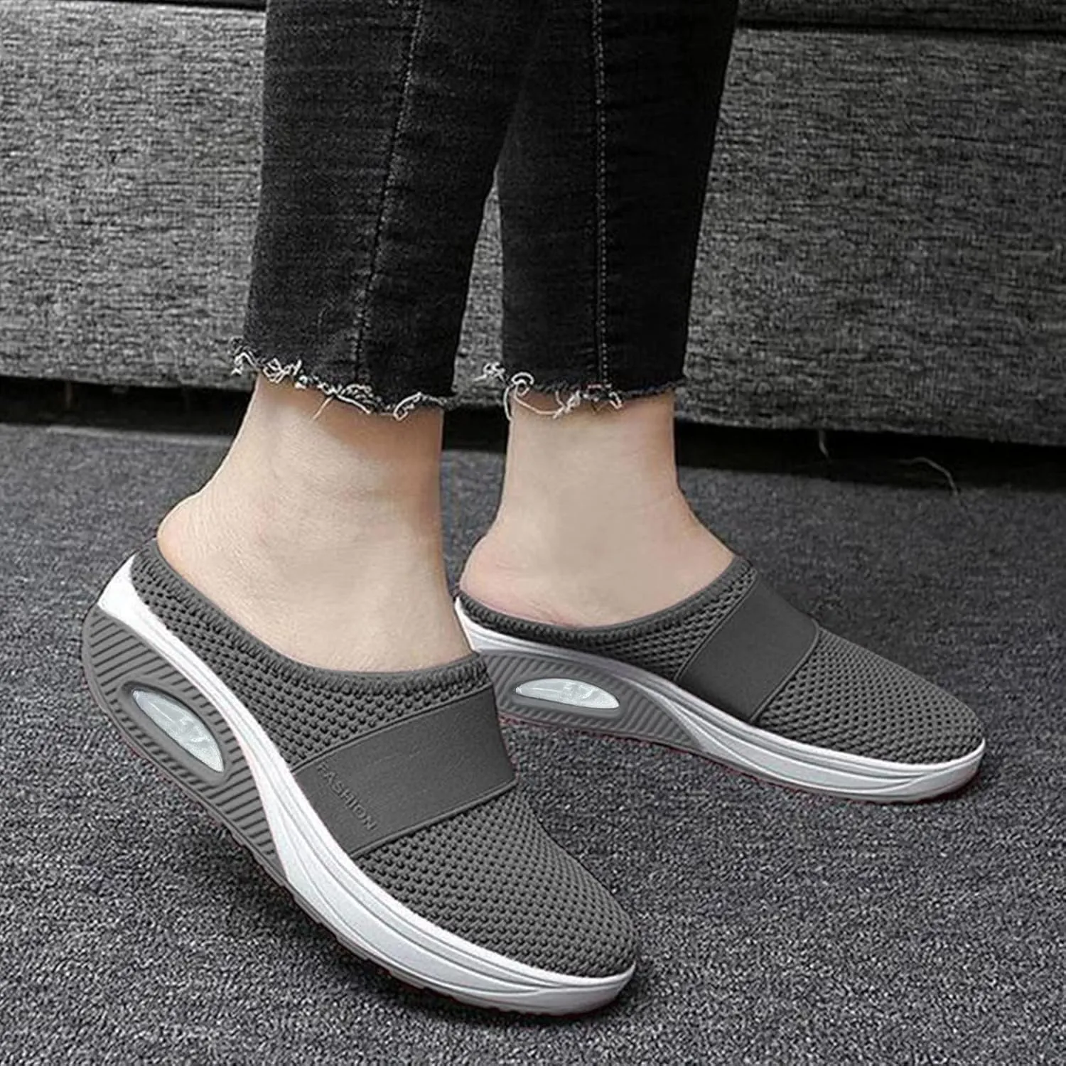 Women's Slip-On Orthopedic Arch Support Backless Running Shoes for Women Casual Women's Shoes Casual Walking Sneakers Waterproof Tennis Shoe Casual Loafers