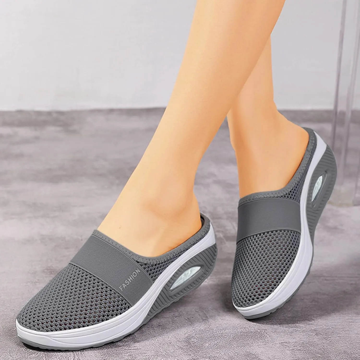 Women's Slip-On Orthopedic Arch Support Backless Running Shoes for Women Casual Women's Shoes Casual Walking Sneakers Waterproof Tennis Shoe Casual Loafers