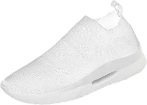 Women's Slip on Shoes Canvas Sneakers Loafers Non Slip Mens Casual Shoes Wide Width Brown Casual Shoes Walking Sneakers Waterproof Tennis Shoe White Loafers