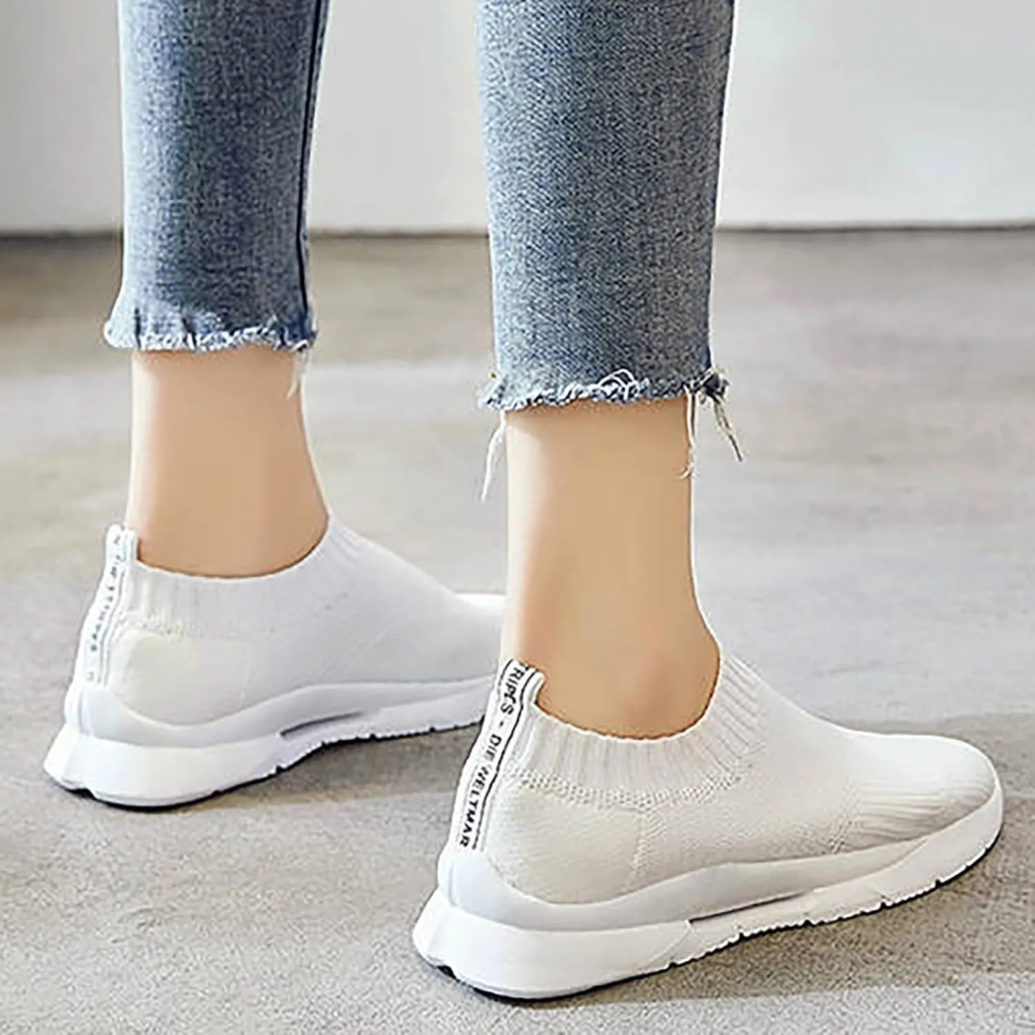 Women's Slip on Shoes Canvas Sneakers Loafers Non Slip Mens Casual Shoes Wide Width Brown Casual Shoes Walking Sneakers Waterproof Tennis Shoe White Loafers