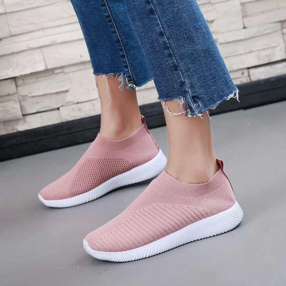 Women’s Slip-On Shoes Casual Lace-Free Walking Loafers Running Shoes for Men Comfortable White Casual Shoes Fashion Sneakers Red Tennis Shoe White Loafers