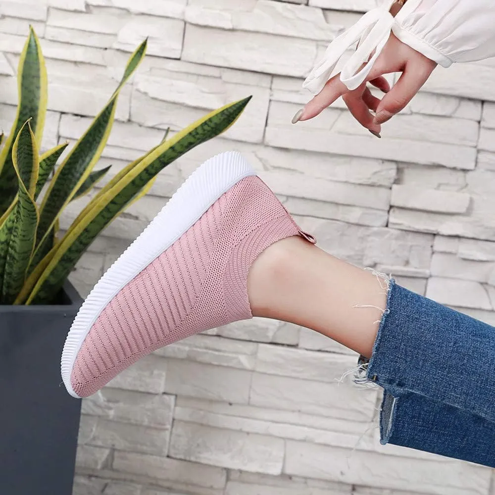 Women’s Slip-On Shoes Casual Lace-Free Walking Loafers Running Shoes for Men Comfortable White Casual Shoes Fashion Sneakers Red Tennis Shoe White Loafers
