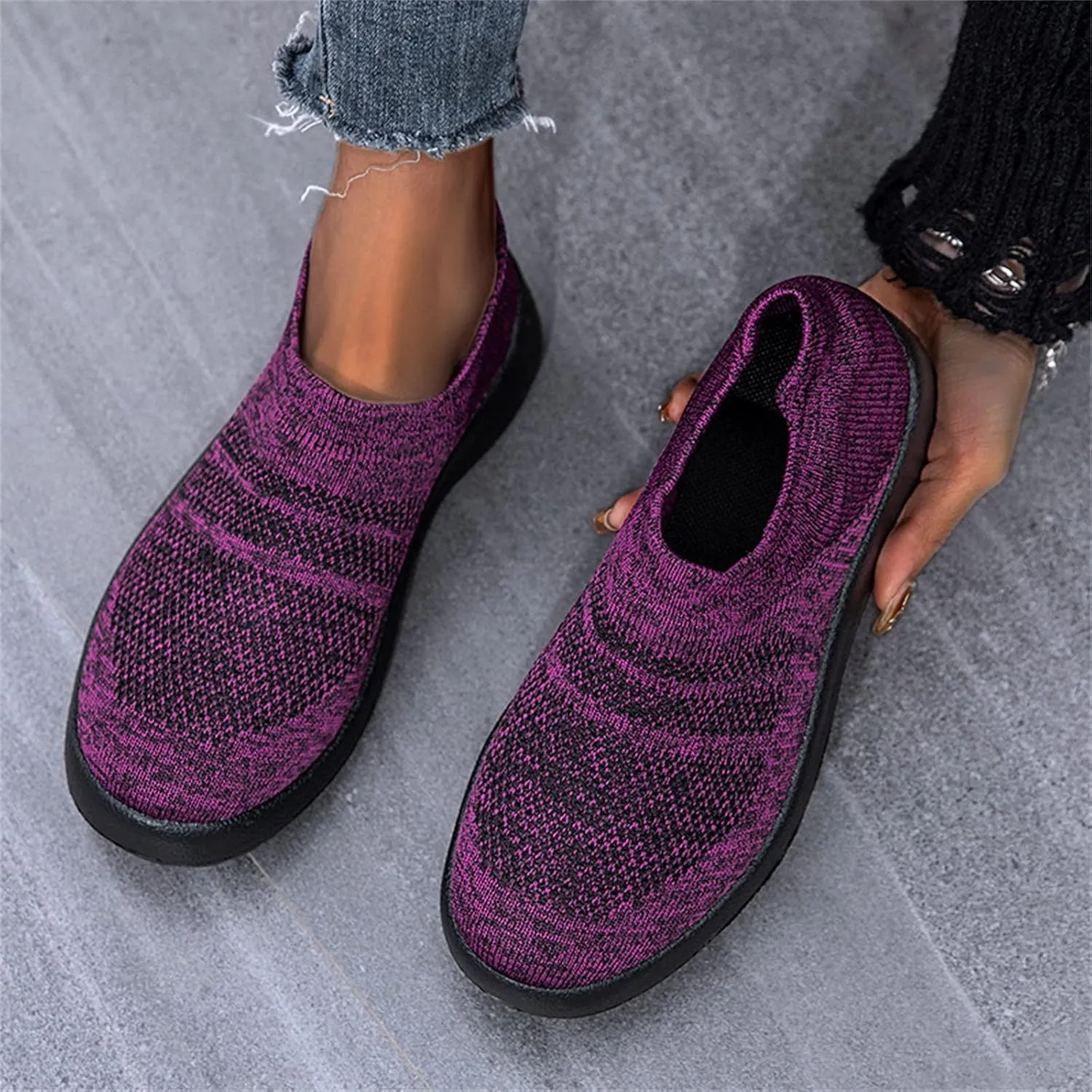 Women's Slip-on Shoes Wide Width Sneakers Hands Free Running Shoes for Women Boots Ladies Casual Shoes Dress Sneakers Brown Tennis Shoe Loafers Shoe