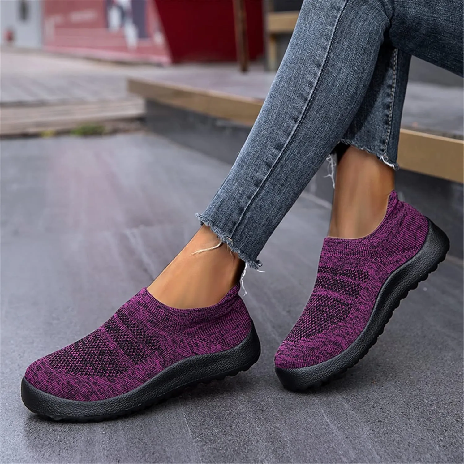 Women's Slip-on Shoes Wide Width Sneakers Hands Free Running Shoes for Women Boots Ladies Casual Shoes Dress Sneakers Brown Tennis Shoe Loafers Shoe