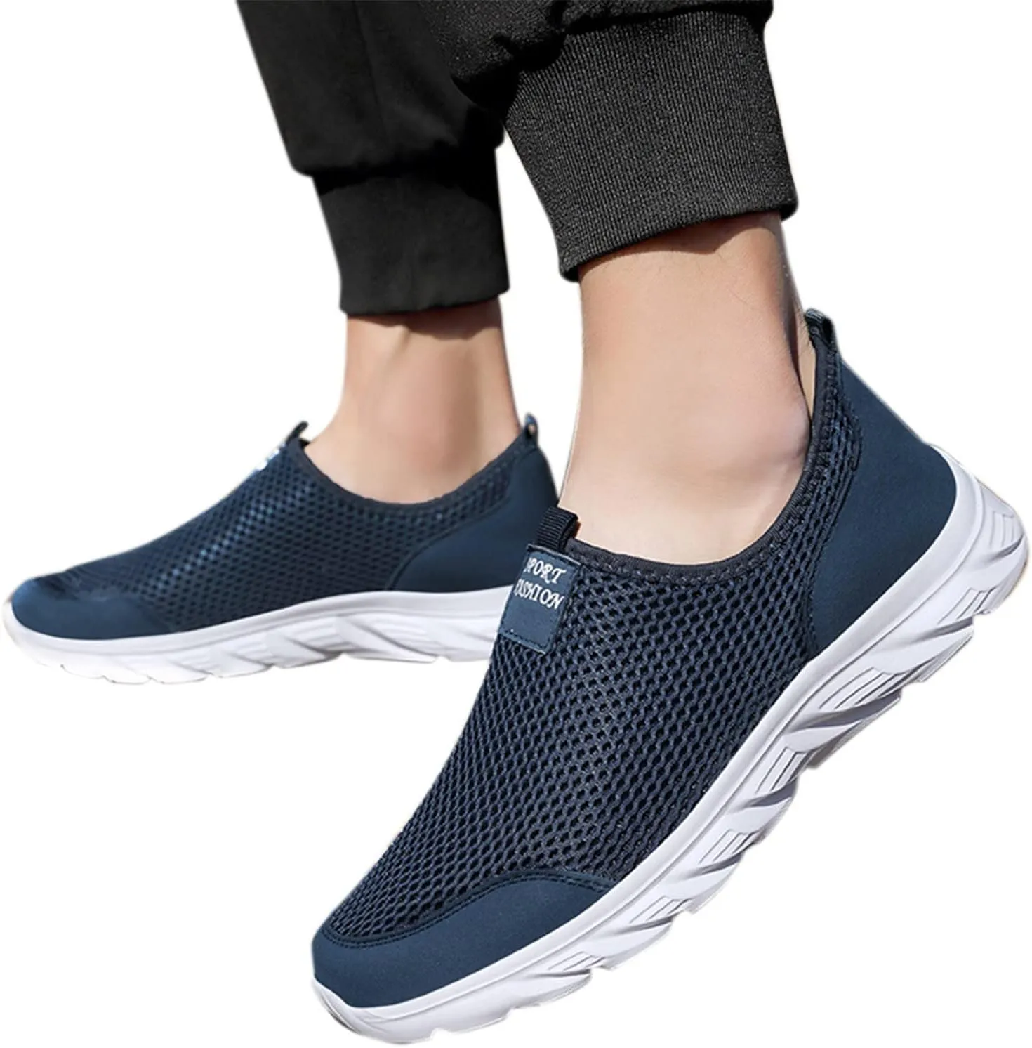 Womens Slip on Walking Shoes Comfort Lightweight Running Shoes for Men Loafers Dressy Casual Shoes Dress Sneakers Brown Tennis Shoe White Loafers