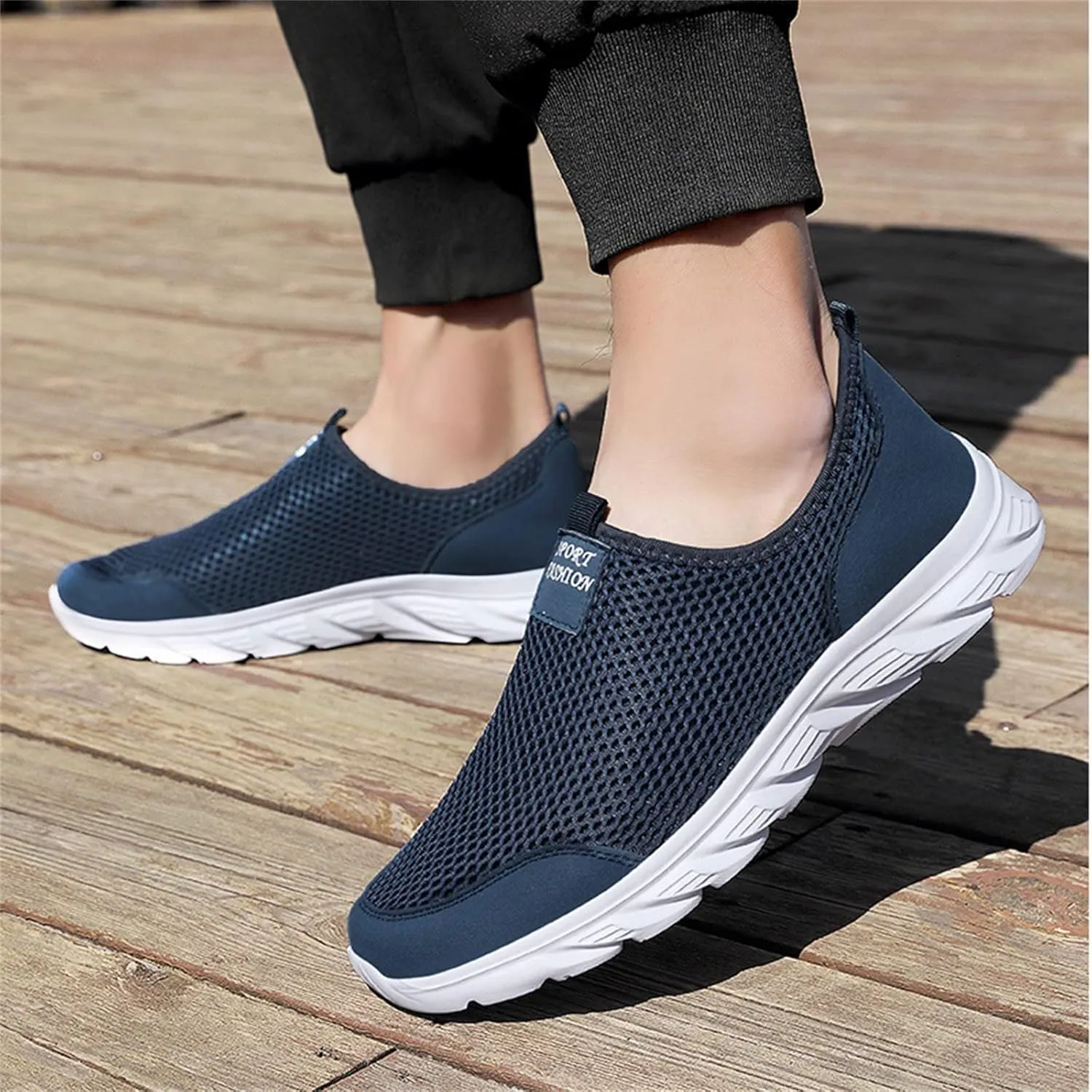 Womens Slip on Walking Shoes Comfort Lightweight Running Shoes for Men Loafers Dressy Casual Shoes Dress Sneakers Brown Tennis Shoe White Loafers