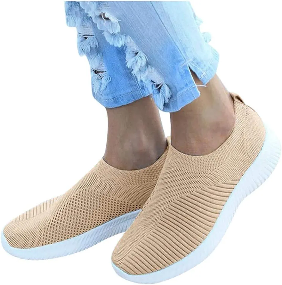 Womens Slip On Walking Shoes Lightweight Breathable Non Slip Running Shoes for Men Arch Support Dressy Casual Shoes Chunky Sneakers Steel Toe Tennis Shoe Loafers Shoe