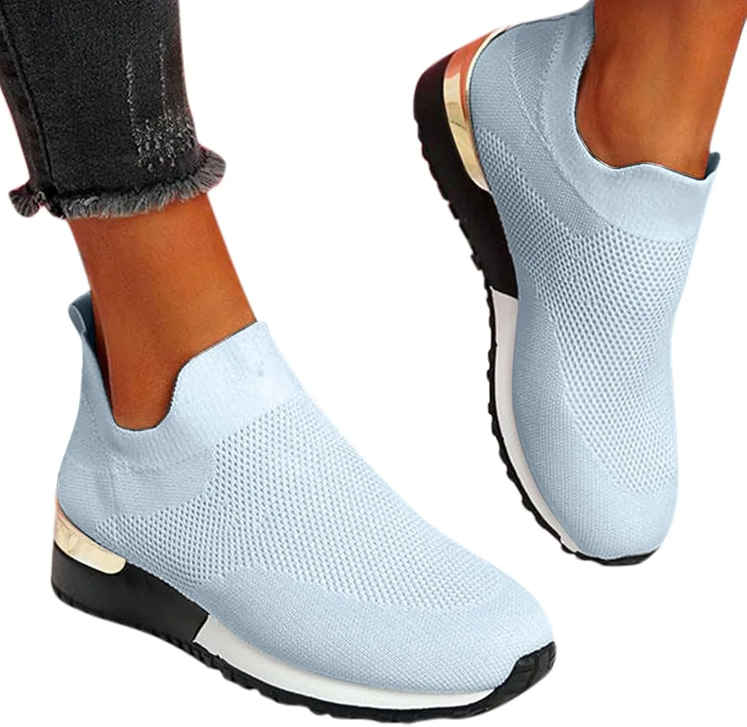 Womens Slip On Walking Shoes Non Slip Running Shoes Mens Running Shoes Walking Men's Casual Dress Shoes Walking Sneakers Slip On Tennis Shoe Casual Loafers
