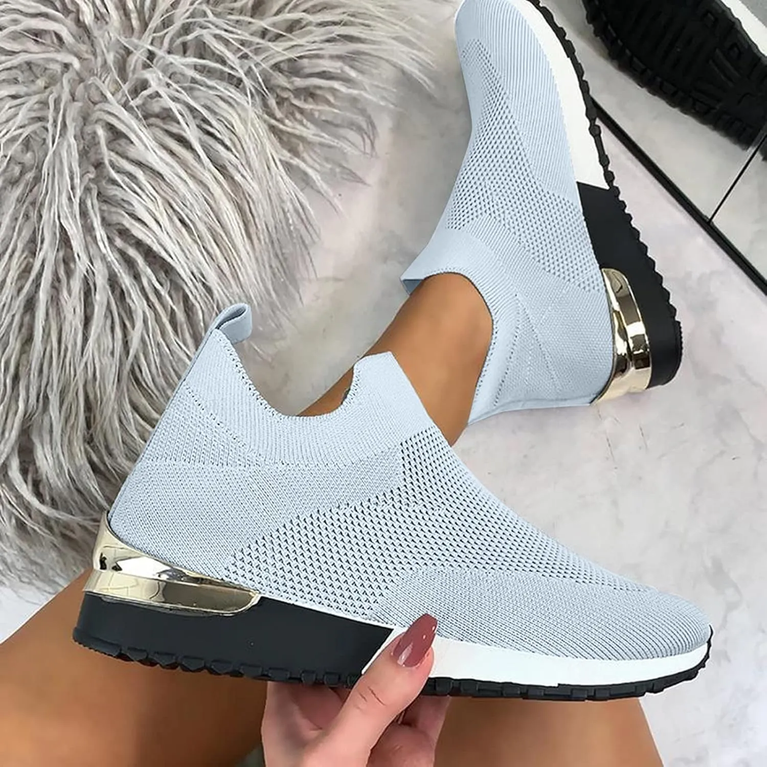 Womens Slip On Walking Shoes Non Slip Running Shoes Mens Running Shoes Walking Men's Casual Dress Shoes Walking Sneakers Slip On Tennis Shoe Casual Loafers