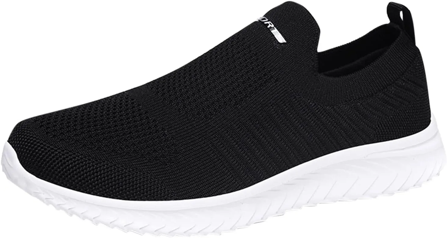Womens Slip On Walking Shoes Non Slip Running Shoes Running Shoes for Women Arch Support Ladies Shoes Casual White Sneakers Brown Tennis Shoe Cross Trainer Shoe