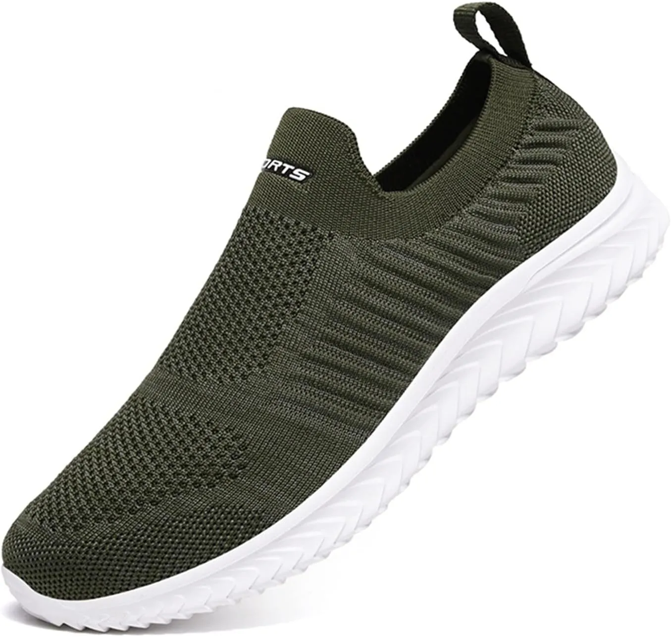 Womens Slip On Walking Shoes Non Slip Running Shoes Running Shoes for Women Arch Support Ladies Shoes Casual White Sneakers Brown Tennis Shoe Cross Trainer Shoe