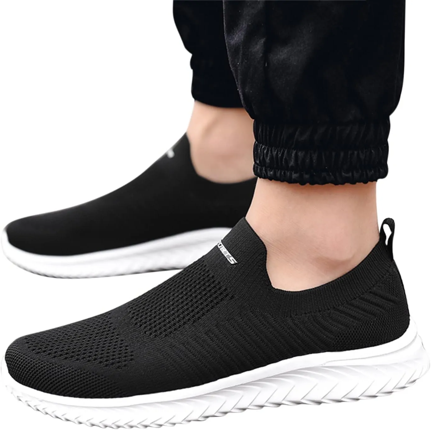 Womens Slip On Walking Shoes Non Slip Running Shoes Running Shoes for Women Arch Support Ladies Shoes Casual White Sneakers Brown Tennis Shoe Cross Trainer Shoe