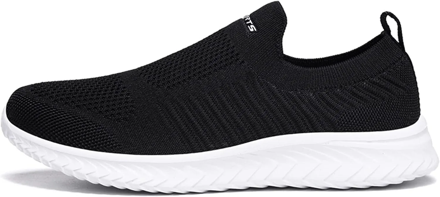 Womens Slip On Walking Shoes Non Slip Running Shoes Running Shoes for Women Arch Support Ladies Shoes Casual White Sneakers Brown Tennis Shoe Cross Trainer Shoe