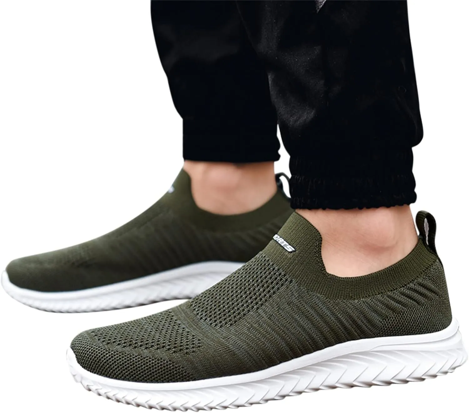 Womens Slip On Walking Shoes Non Slip Running Shoes Running Shoes for Women Arch Support Ladies Shoes Casual White Sneakers Brown Tennis Shoe Cross Trainer Shoe