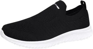 Womens Slip On Walking Shoes Non Slip Running Shoes Running Shoes for Women Arch Support Ladies Shoes Casual White Sneakers Brown Tennis Shoe Cross Trainer Shoe
