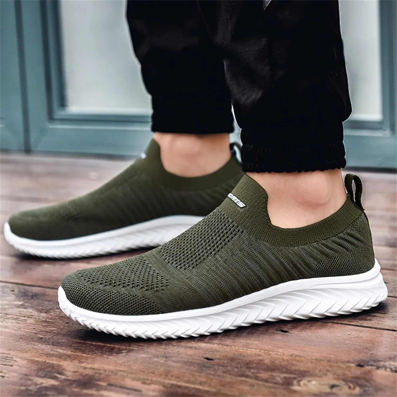 Womens Slip On Walking Shoes Non Slip Running Shoes Running Shoes for Women Arch Support Ladies Shoes Casual White Sneakers Brown Tennis Shoe Cross Trainer Shoe