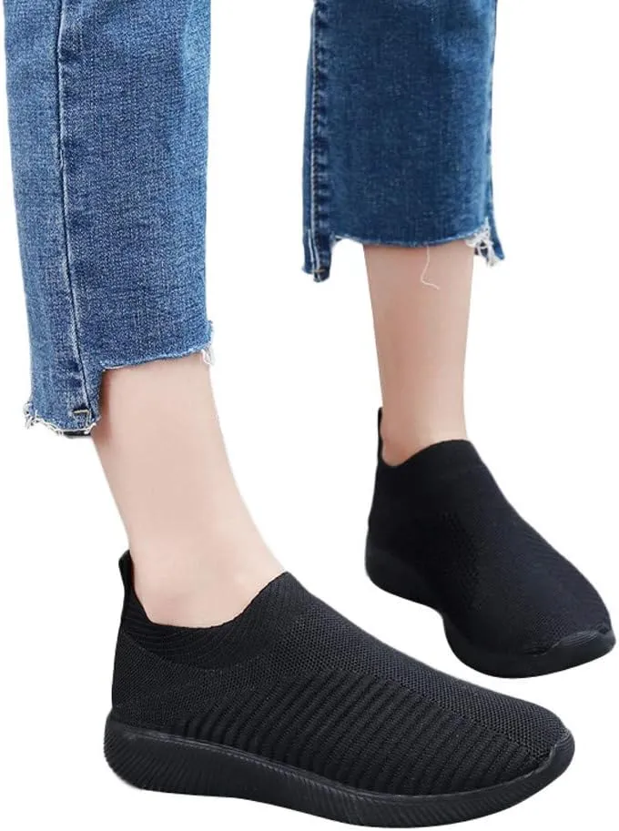 Womens Slip On Walking Shoes Non Slip Running Shoes Tennis Shoes Men Lightweight Women Shoes Casual Dress Sneakers White Tennis Shoe Trainers Shoe