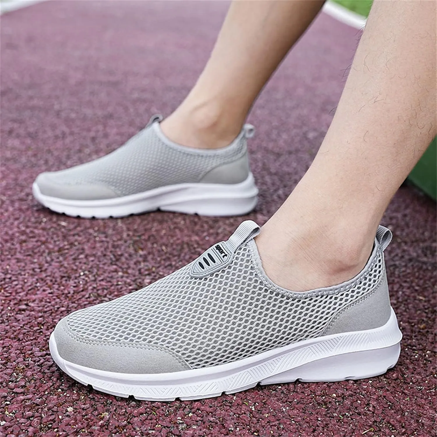 Womens Slip On Walking Shoes Non Slip Running Shoes Tennis Shoes Men Lightweight Women Shoes Casual Dress Sneakers White Tennis Shoe Trainers Shoe