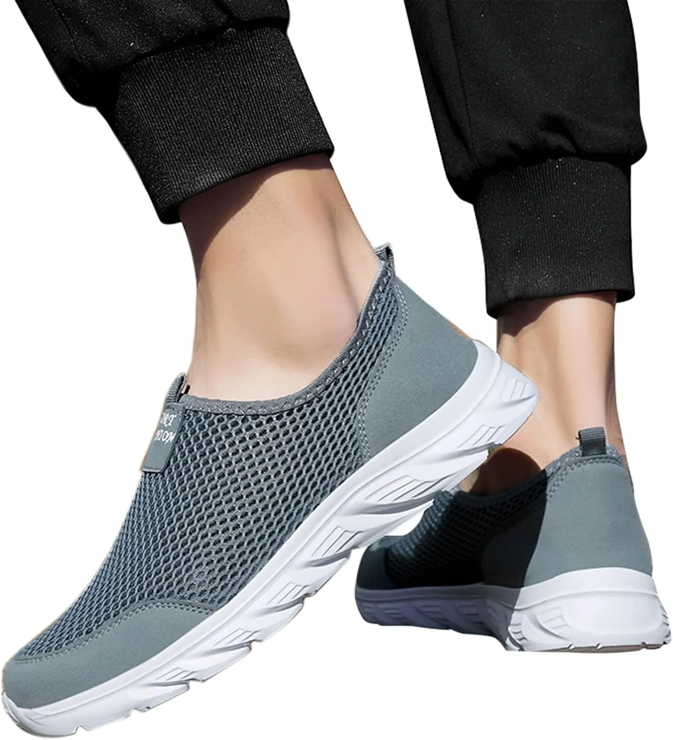 Women's Slip On Walking Shoes Running Comfortable Non Slip Work Shoes Women Sports Men's Casual Dress Shoes White Platform Sneakers Tennis Shoe Cross Trainer Shoe