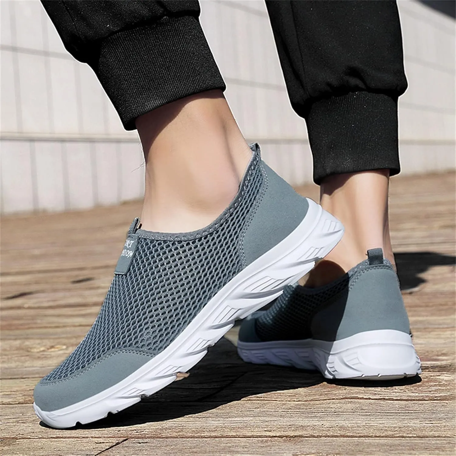 Women's Slip On Walking Shoes Running Comfortable Non Slip Work Shoes Women Sports Men's Casual Dress Shoes White Platform Sneakers Tennis Shoe Cross Trainer Shoe