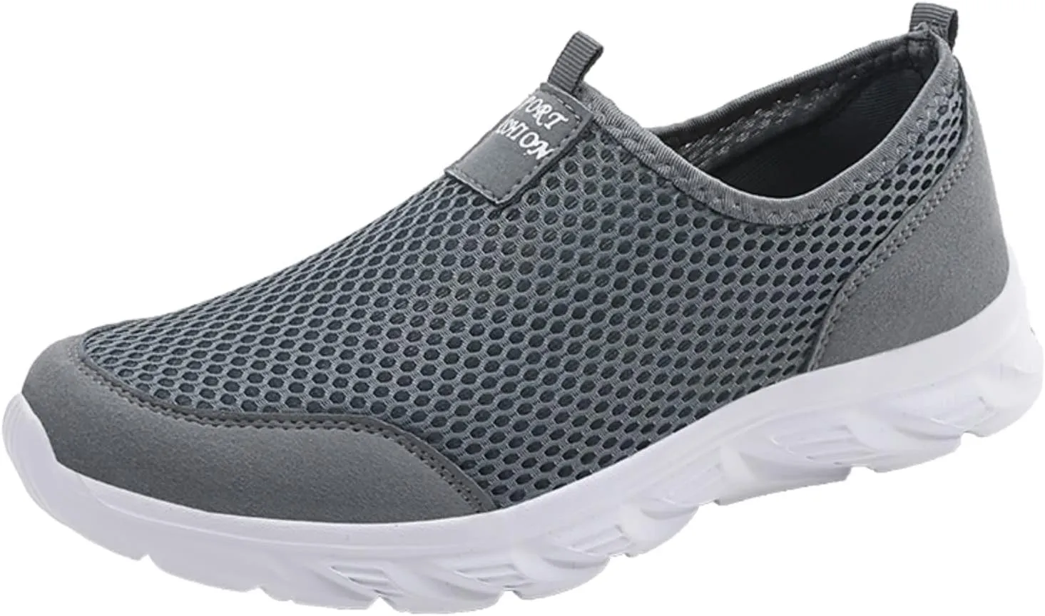 Women's Slip On Walking Shoes Running Comfortable Non Slip Work Shoes Women Sports Men's Casual Dress Shoes White Platform Sneakers Tennis Shoe Cross Trainer Shoe
