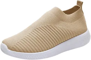 Women's Slip On Walking Shoes Running Comfortable Tennis Shoes Womens Lightweight Casual Work Shoes White Platform Sneakers Red Tennis Shoe White Loafers