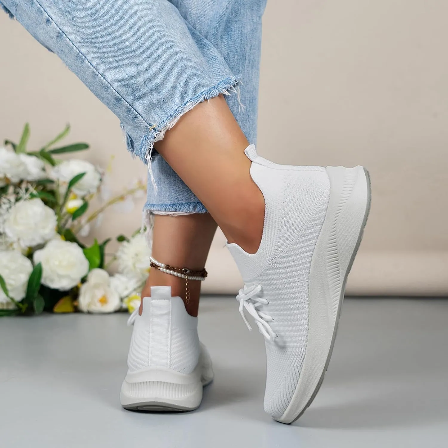 Womens Sneakers Platform Orthopedic Shoes for Women Dressy Wedge Black Sneakers for Women Size 7 Womens White Sneakers Casual Platform Tenis para Mujer De Trabajo Antideslizantes