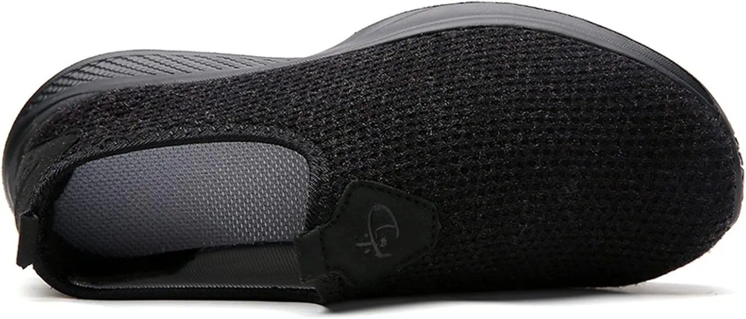 Womens Walking Shoes Wide Diabetic Shoes Running Shoes for Men Flat Feet Casual Black Shoes Black Platform Sneaker Slip On Tennis Shoe Loafers Shoe
