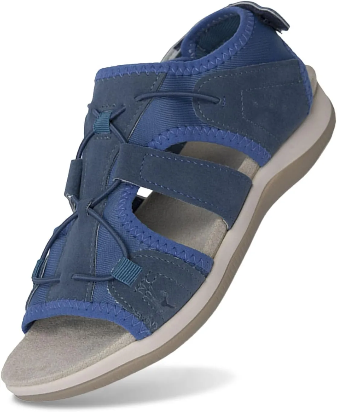 Women's Wedge Heel With Arch Support Low Top Round Toe Casual Sandals For Hiking Outdoor Walking Summer Platform Athletic Shoes Women
