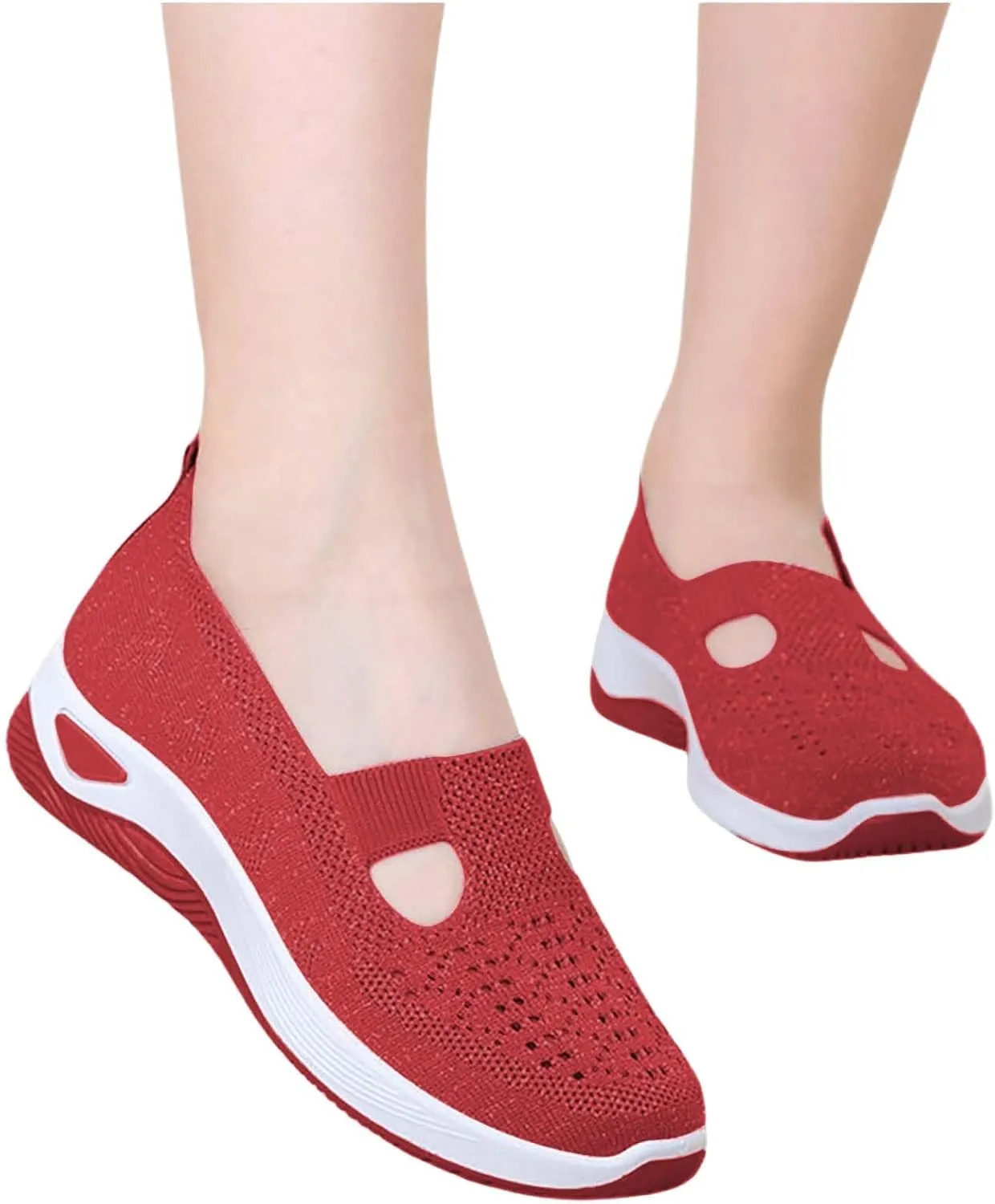 Women's Woven Orthopedic Breathable Soft Shoes Mens Dress Shoes Slip On Men's Casual Dress Shoes Walking Sneakers White Tennis Shoe Cross Trainer Shoe