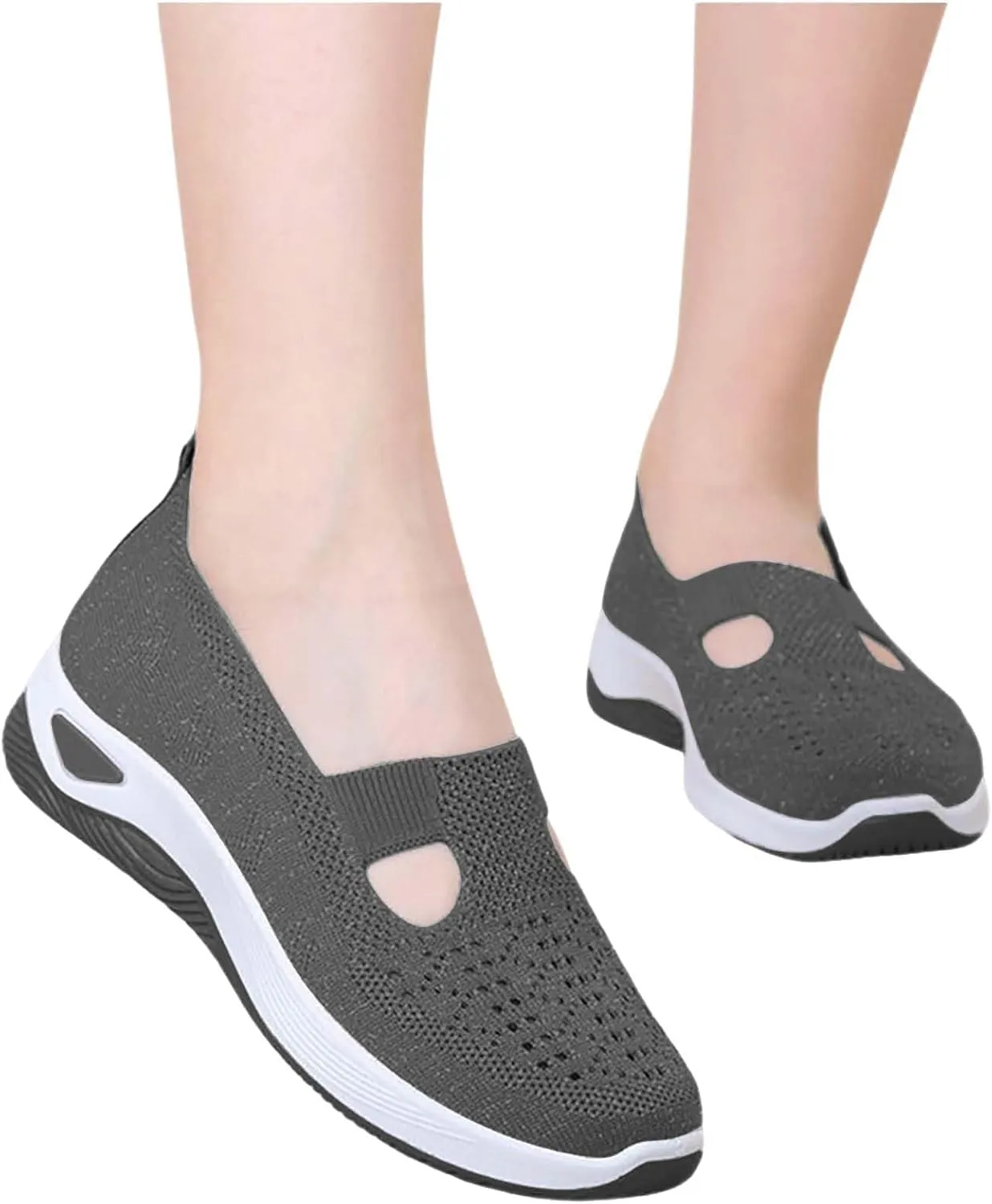 Women's Woven Orthopedic Breathable Soft Shoes Running Shoes for Men Walking White Casual Shoes Chunky Sneakers Steel Toe Tennis Shoe Casual Loafers