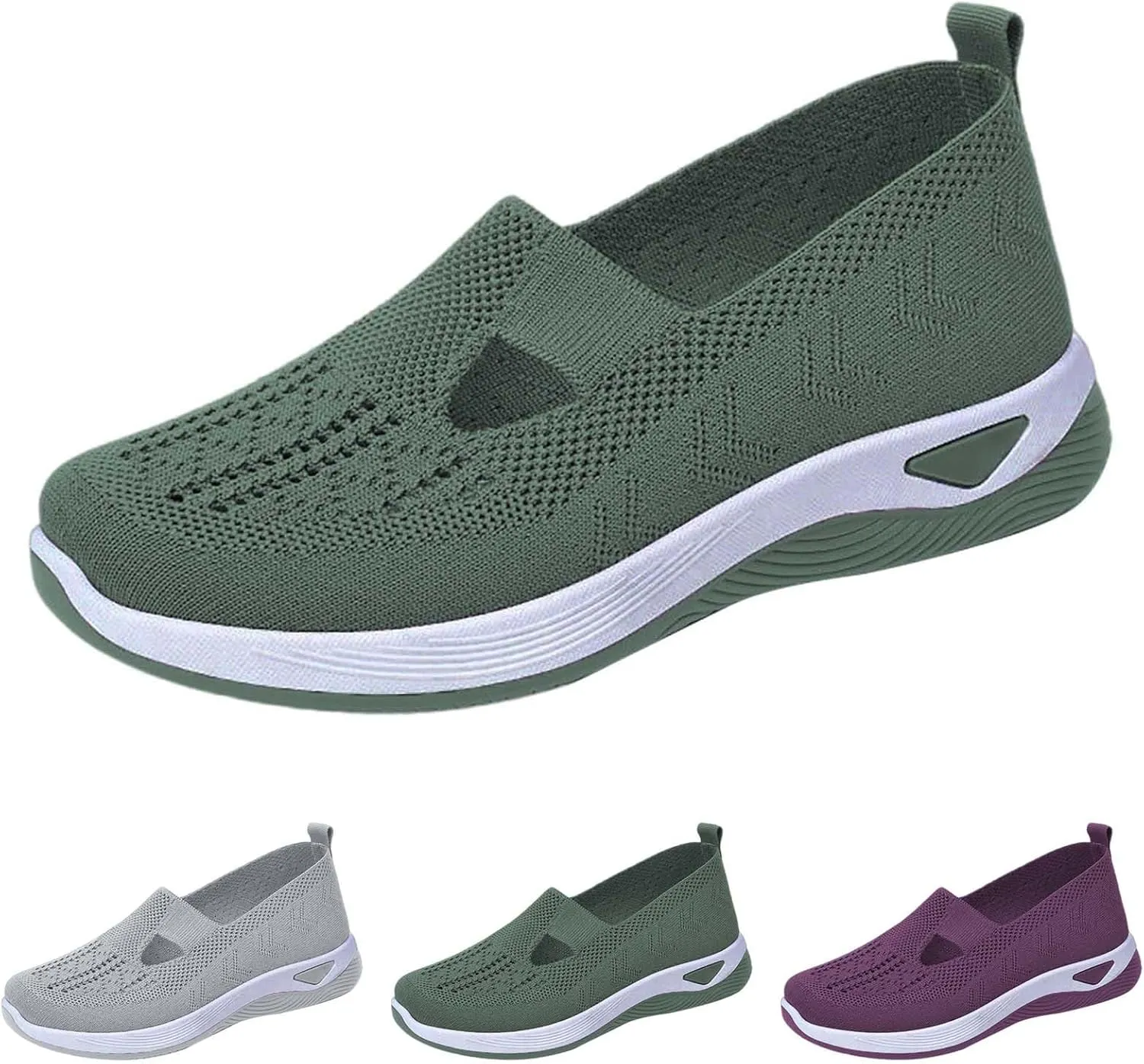 Women's Woven Orthopedic Breathable Soft Shoes Slip On Shoes Women Arch Support Women's Casual Shoes Platform Sneakers Waterproof Tennis Shoe Loafers Shoe