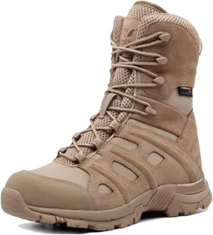 Wygwlg Men Boots Wear-Resisting Non-Slip Outdoor Climbing Hiking Boots Combat Military Boots Shoes High Top Shoes for Mens