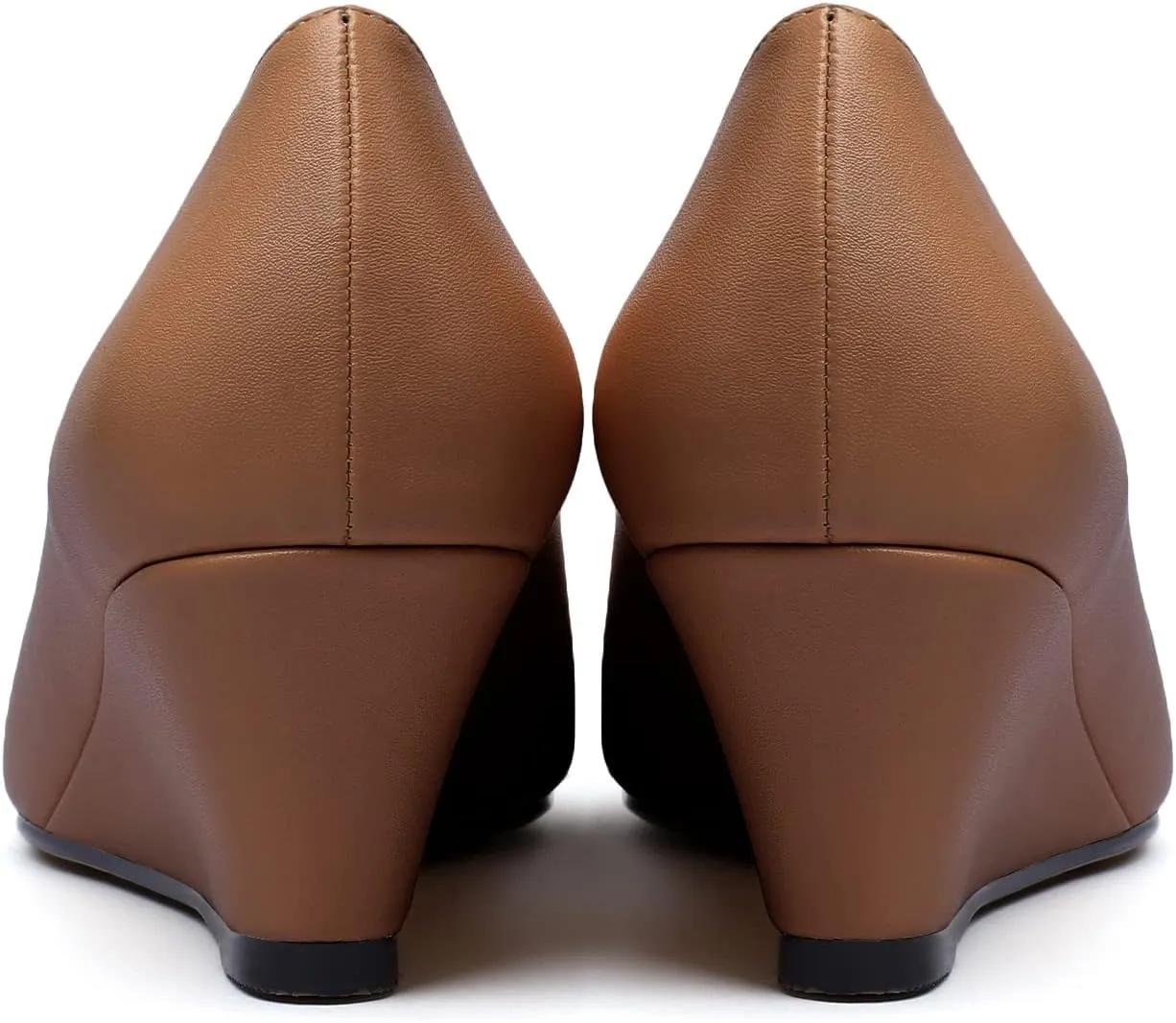 YODEKS Women's Peep Toe Wedge Sandals Low Heel Pumps Open Toe Heeled Sandals Shoes